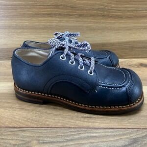 Foot Traits Special Features Toddler Vintage Shoes 9.5 D Navy Blue USA Made